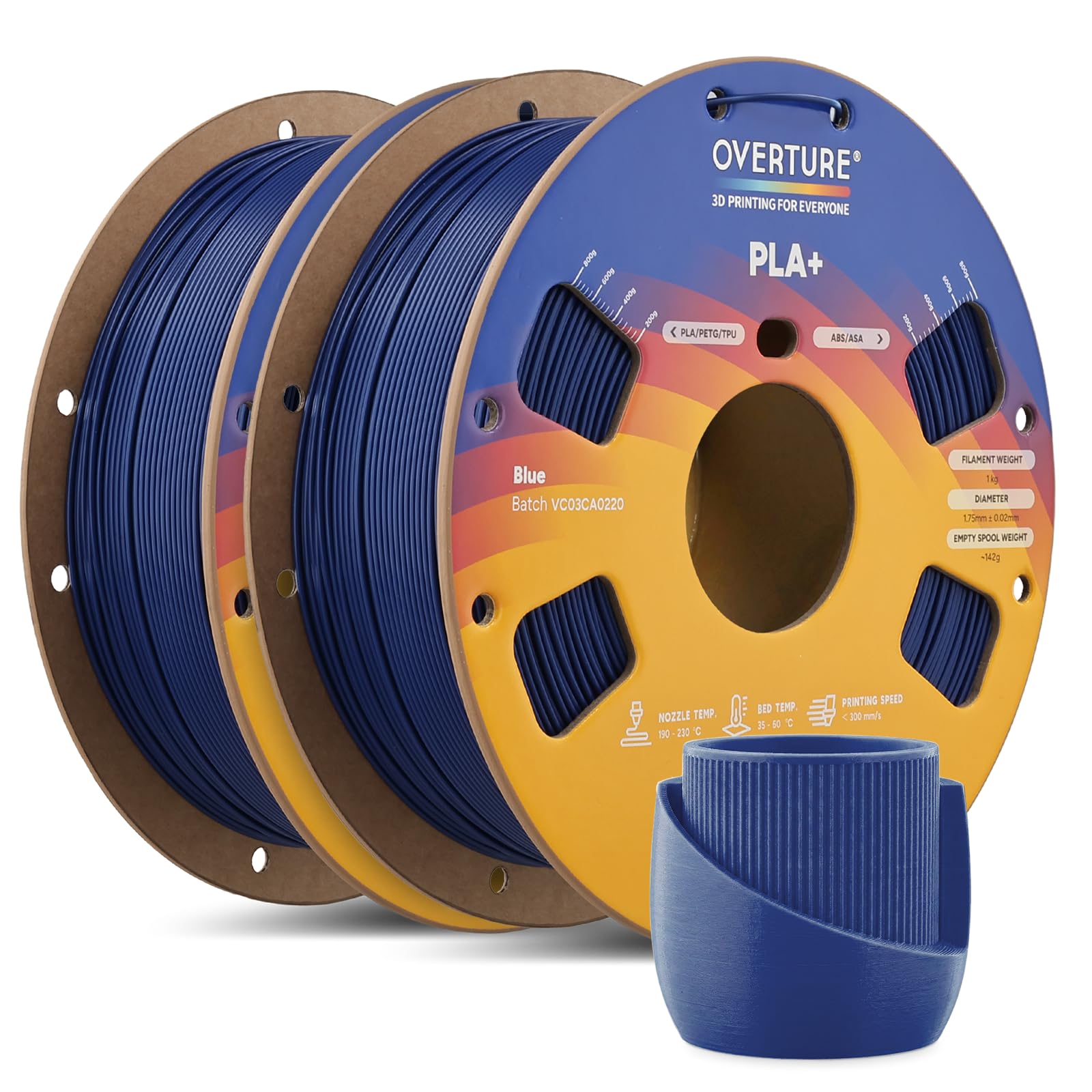 Filament PLA+ 1.75mm OVERTURE pour projets et prototypes 3D à la maison - 8