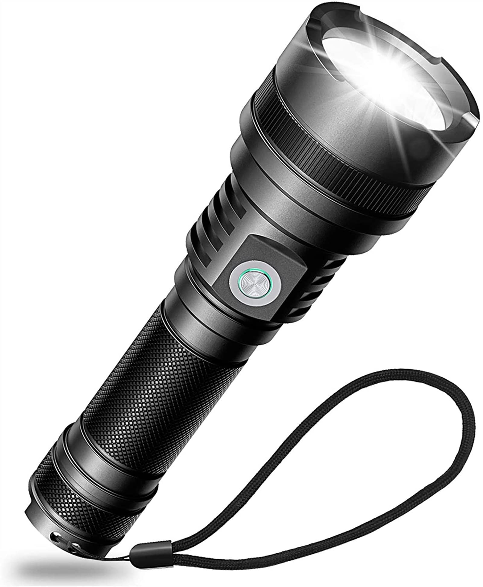 Lampe de poche LED rechargeable USB puissante pour intérieur et extérieur