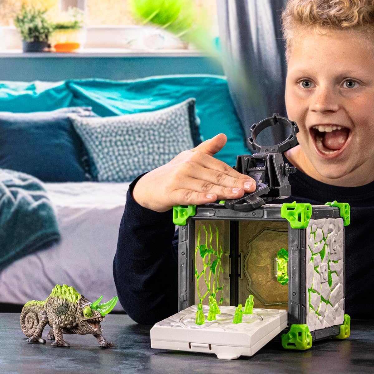 schleich 42677 Kamienny Kameleon z Jaskini Bitewnej., od 7 lat, ELDRADOR CREATURES - Zestaw do zabawy, 34 kawałki