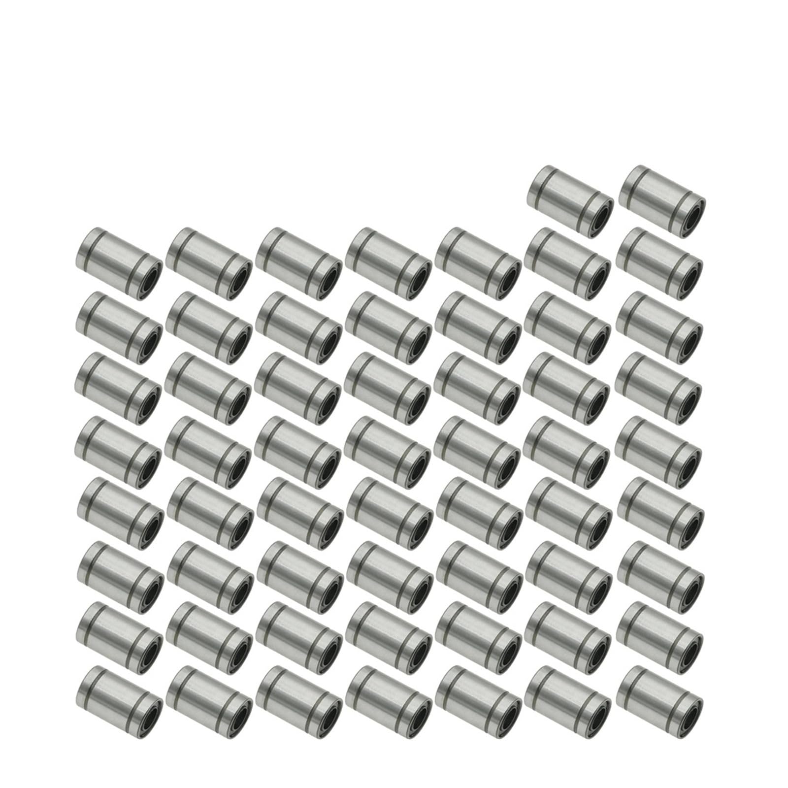 1-50 pezzi LM8UU 8 mm x 15 mm x 24 mm guida lineare asta lunga albero cuscinetto a sfere boccola in alluminio boccola parti CNC for stampante 3D(50PCS)