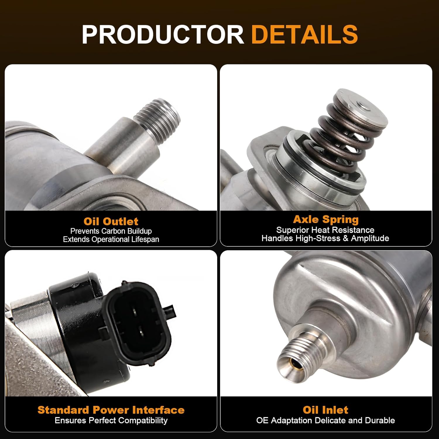 OTO-K High Pressure Fuel Pump Compatible with Chevrolet Equinox Traverse Impala Camaro Colorado,GMC Terrain Canyon,Buick Enclave LaCrosse,Cadillac SRX CTS XTS ATS 2010-2021,Replaces# GDP106 12641740