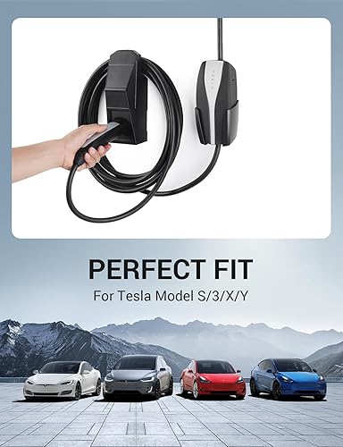 Miniatura 9 de BASENOR Charger Holder Wall Mount for Tesla Model Y(Juniper)/3/S/X, Charging Cable Organizer with Connector Dock Heavy-Duty Wall Mount Dock