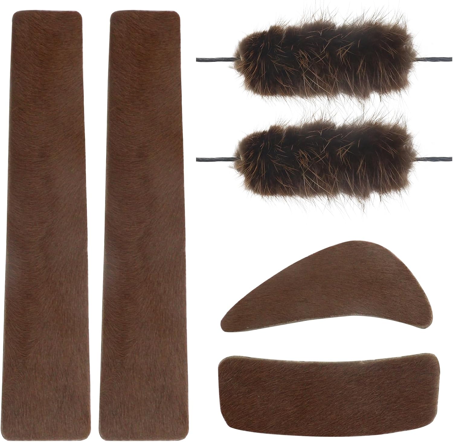 Archery Bow String Silencer Set Arrow Rest Plate Bow Limb Silencers Bow Silencers Accessories for Recurve Bow and Traditional Long Bow