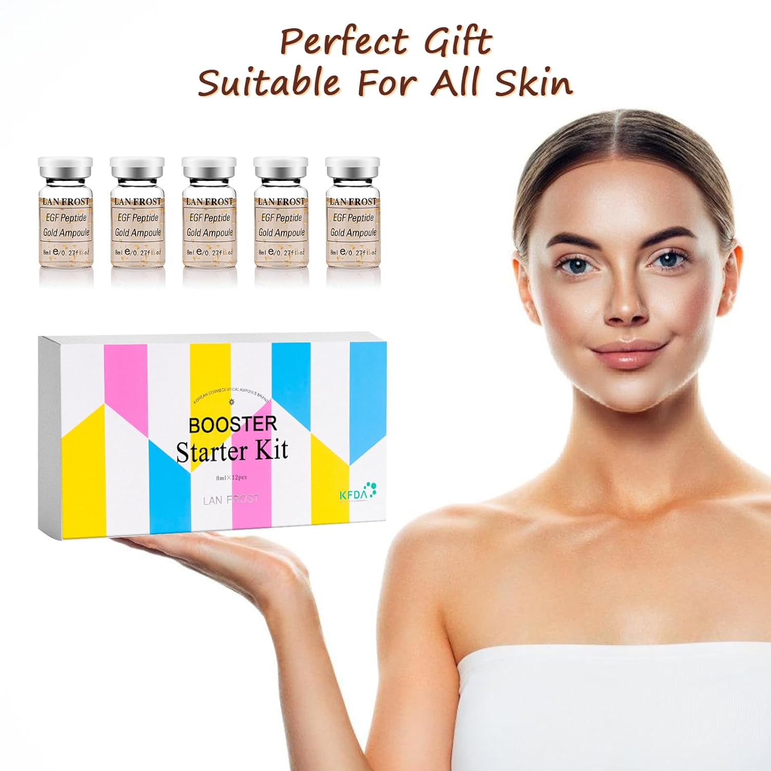 BB Facial Glow Starter Kit Serum Pigment EGF Peptide Serum Ampoule Exosomes for Skin Care Kit for Hydrating Skin-Firming, 12 Vials - Image 4