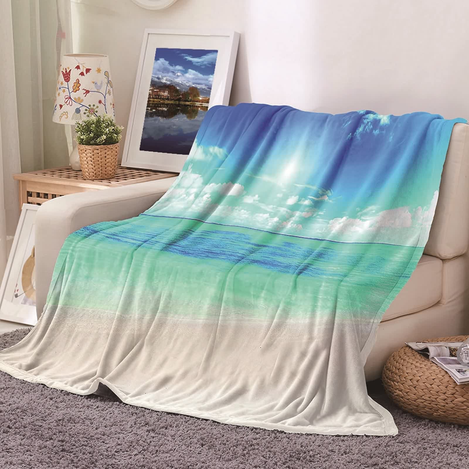 Couverture polaire douce et chaude 100x150cm pour lit et canapé