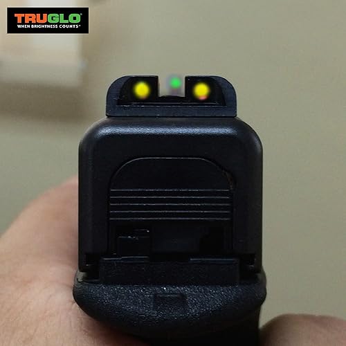 Miniatura 4 de TRUGLO TFO Tritio y Fibra Óptica - Mira para Arma Corta  Miras Frontal y Trasera Resistente al Enganche y Brillantes para la Noche, Compatible con