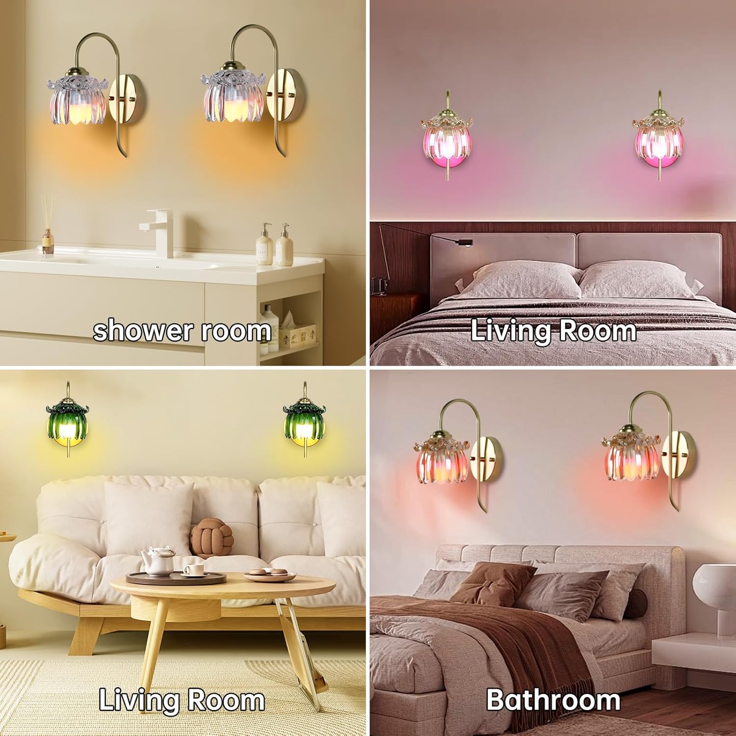 GEEZO Vintage Battery Operated Wall Sconce, with Rechargeable Battery Powered Wall Light with Remote Control for Bedside Bedroom