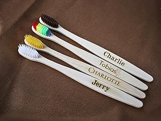 Eco-Zahnbürsten-Set, Bambuszahnbürste, benutzerdefinierte Gravur, personalisiertes Geschenk, natürlicher Bambus, biologisch abbaubare Bürste, nachhaltige Pflege, umweltfreundliches Set,
