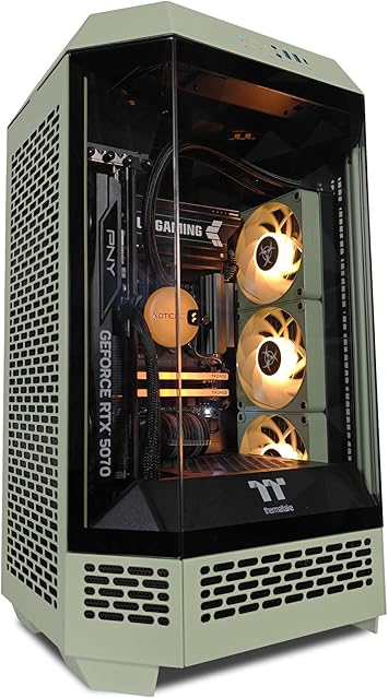 XOTICPC Biohazard Tower Extreme Gaming Desktop, AMD Ryzen 7 9700X 3.8GHz 5.5GHz Turbo Boost, RTX 5070 12GB, 2TB NVMe SSD, 32GB DDR5 RAM, 750W Gold PSU, Win 11
