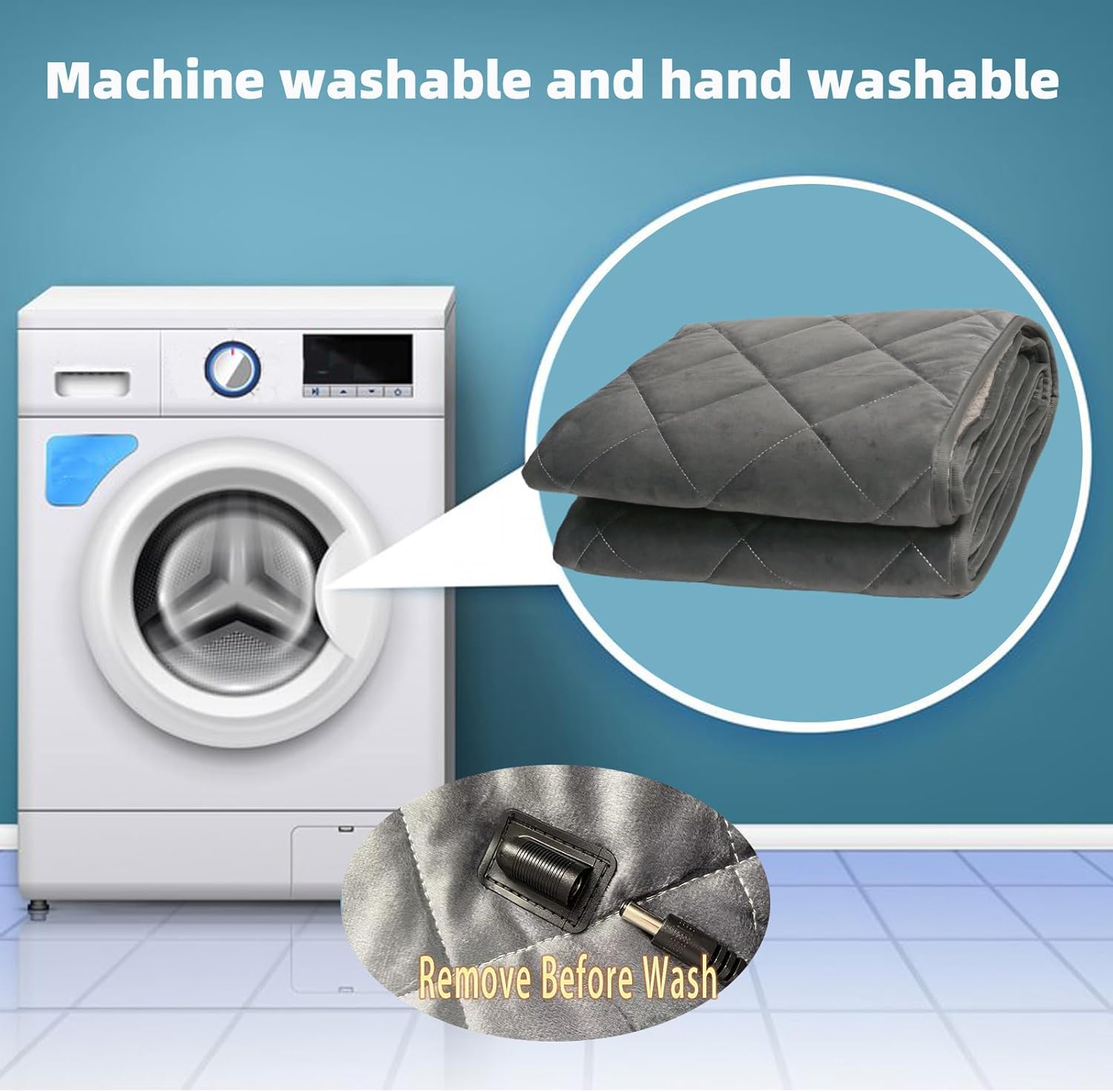 Car Plug 12 Volt Crystal Velvet Non-Slip Bottom Blanket Heating Mat Outdoor Blanket Heated Mattress,Heated Blanket Sleeping Bag Mat-9 Heat Setting 9 Timer Setting( 66.9"x28.3") Four Seasons Washable