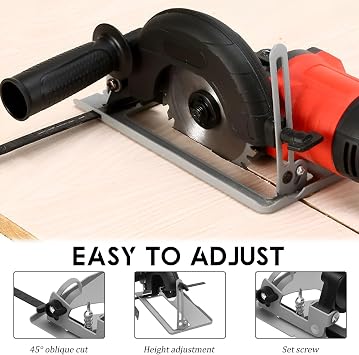 Angle Grinder Stand, 45 Adjustable Angle Grinder Holder Accessories Cover, 0-40mm Cutting Depth, Angle Grinder Cutting Bracket Machine Slotting Base for 100 125 Type Angle Grinder