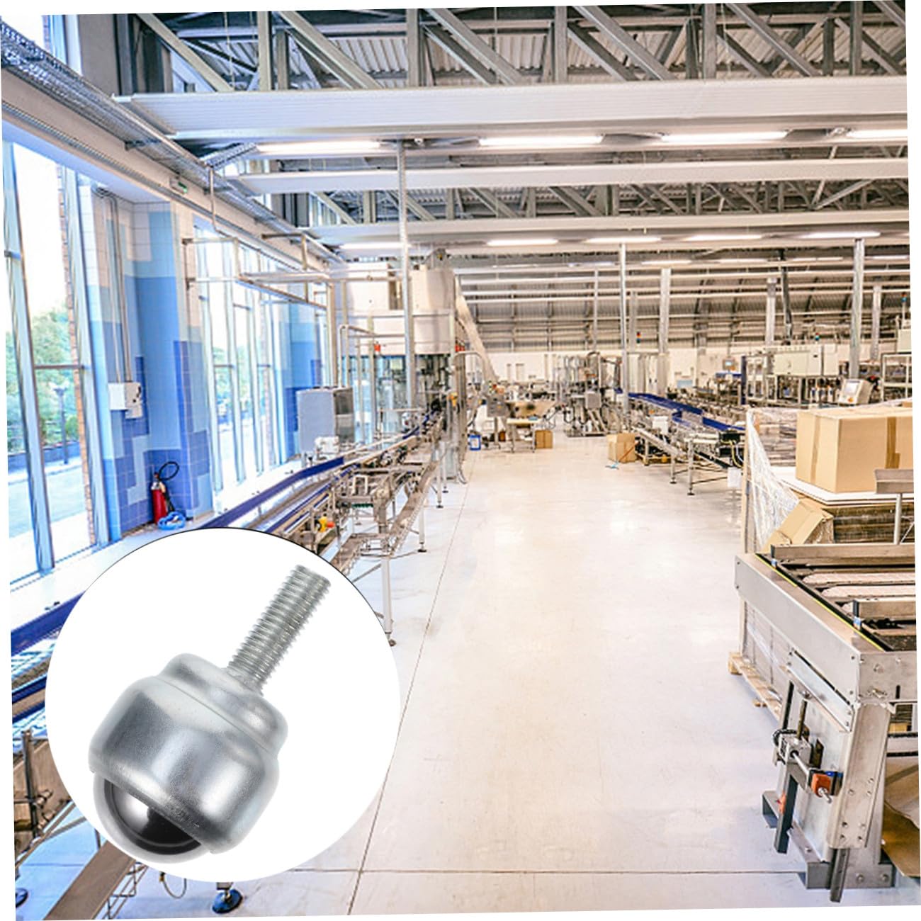 SOLUSTRE 4pcs Carbon Steel Ball Transfer Rollers for Smooth Movement Foot Caster Wheels for Furniture and Equipment Mobility