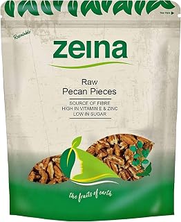 Zeina Pecan Pieces (1Kg) - Naturally Gluten-Free and Vegan Approved Pecan Nut Pieces with Fibre, Minerals and Vitamin E