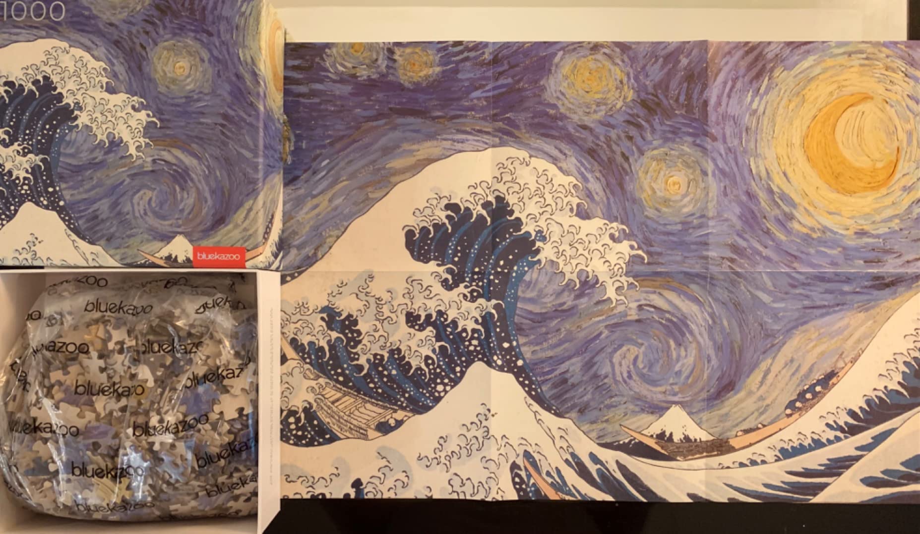 10/mo Finance Blue Kazoo Starry Wave Jigsaw Puzzle, 1000 Piece