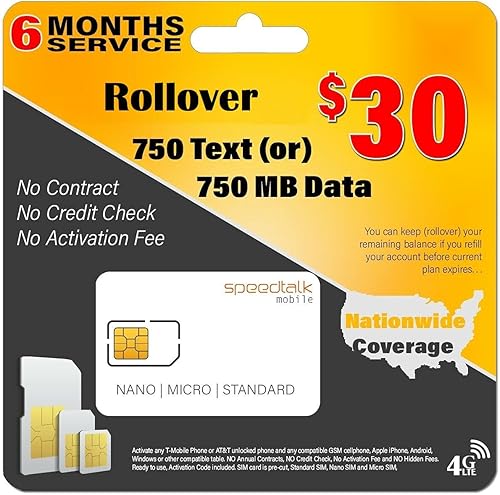 SpeedTalk - Tarjeta SIM para rastreadores GPS 4G LTE, dispositivos de seguimiento de actividad de automóviles para mascotas y niños mayores |