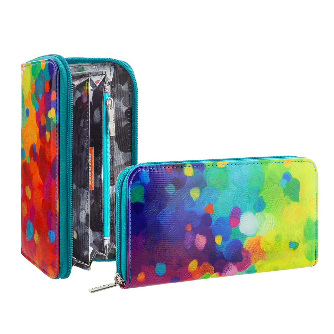 Portafoglio Pylones Viaggi Barriera, Tessuto Rivestito, 19x11 Cm, Multicolore, 12 Scomparti Per Carte