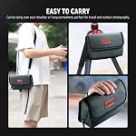 NEEWER Camera Lens Filter Case with Water Resistant Hard Shell, 6 Soft Pockets, Shoulder Strap, Pro Photography Filter Bag Storage Pouch for 4''x 4'', 4''x 5.65'' Square, 95mm Circular Filters, PB025