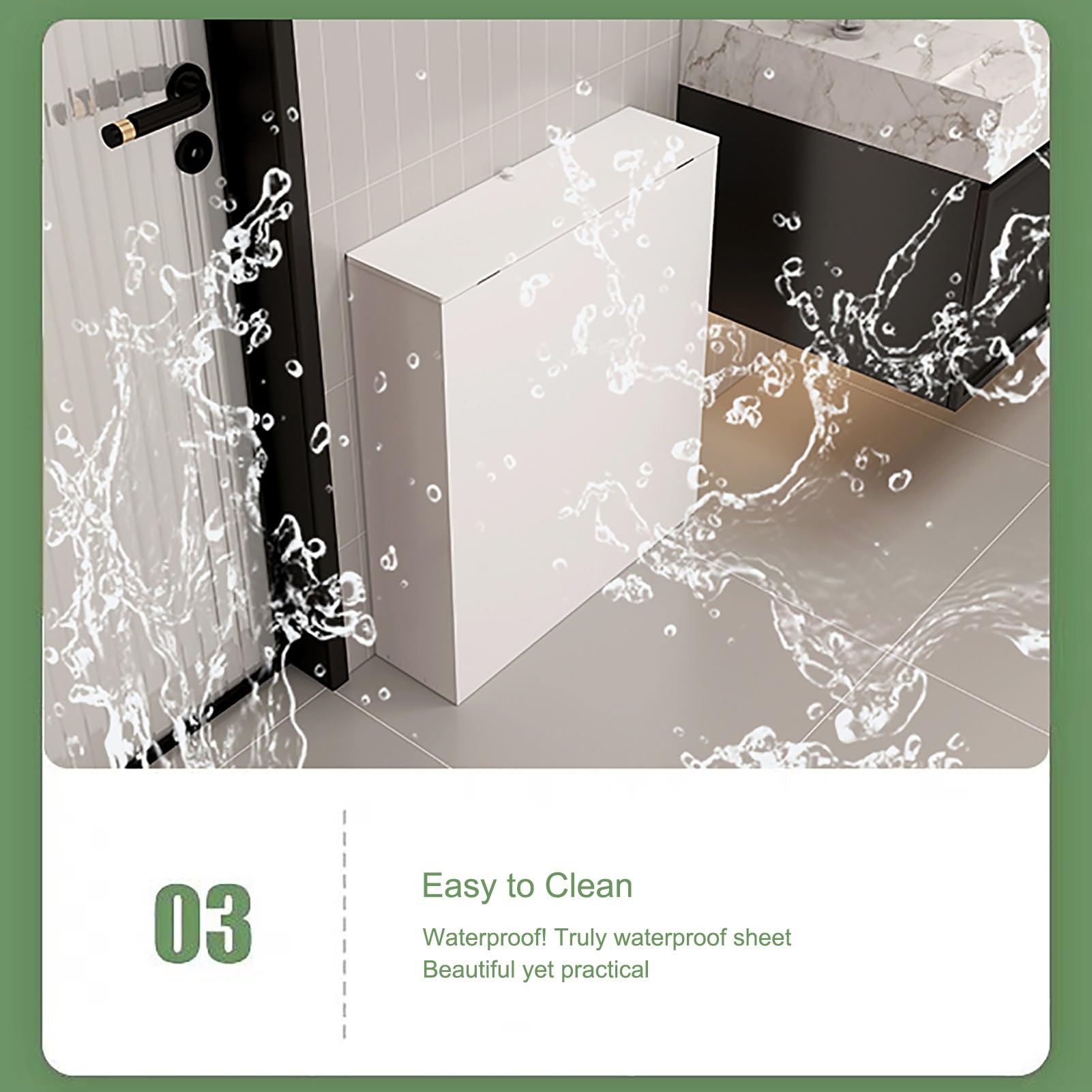 Generico Copritermosifone Moderno, mobiletto riscaldante in PVC e Legno per casa e Ufficio, Elegante Protezione per radiatori, Tubi e scatole elettriche, 60x40x20 cm / 24x16x8 Pollici