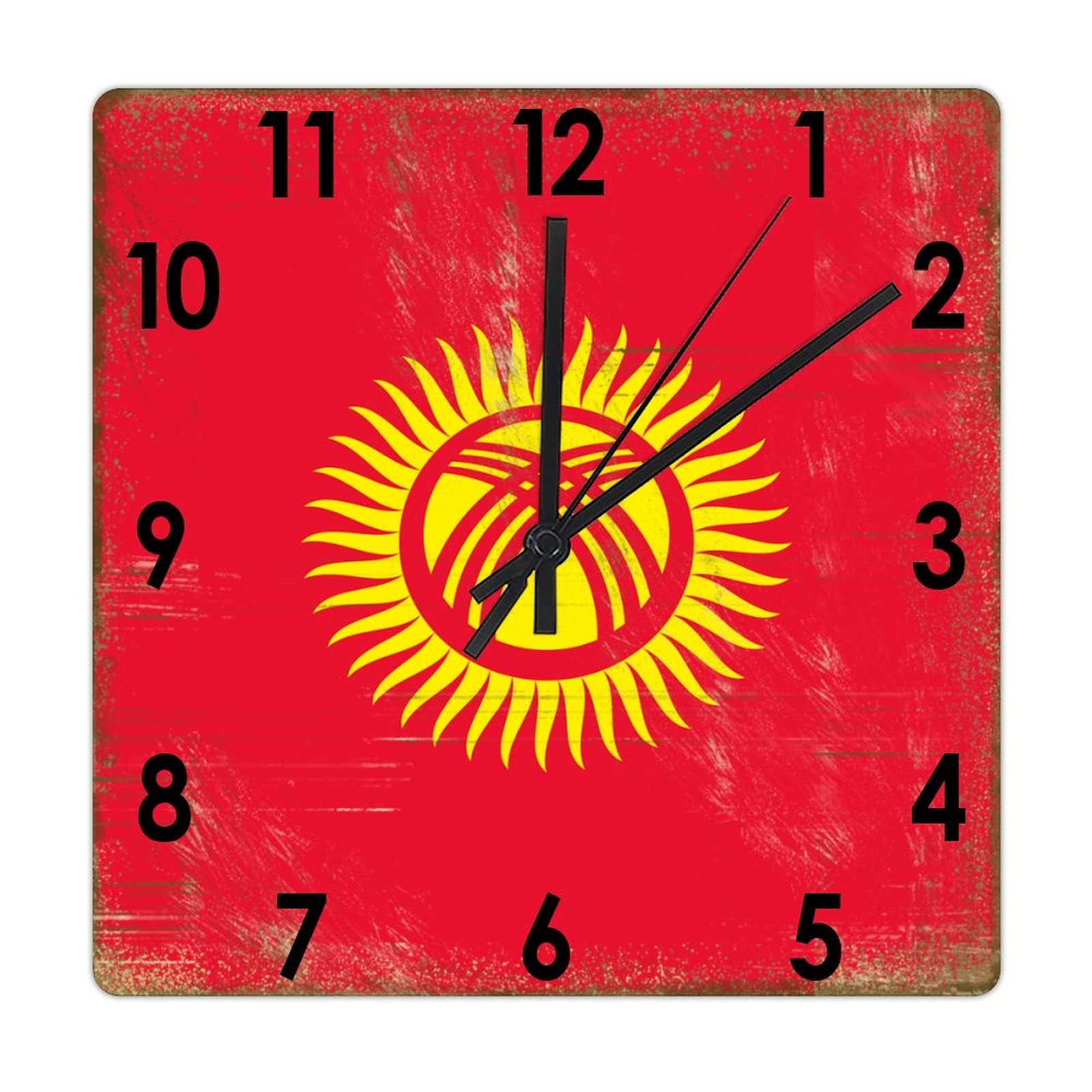 Horloge bois Kirghizistan pour restaurant, bureau et décoration intérieure