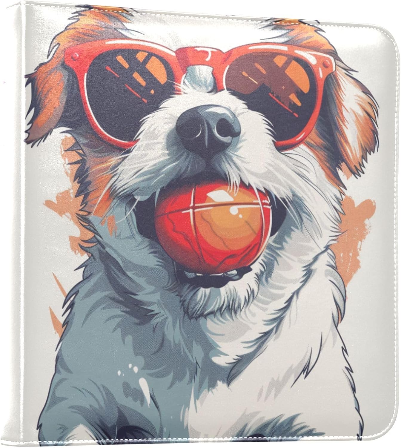 Large Photo Album, Cute Dog Ball Personalized Leather Cover Photo Book for 4x6 5x7 6x8 Pictures, Photo Albums for Family, Baby, Wedding