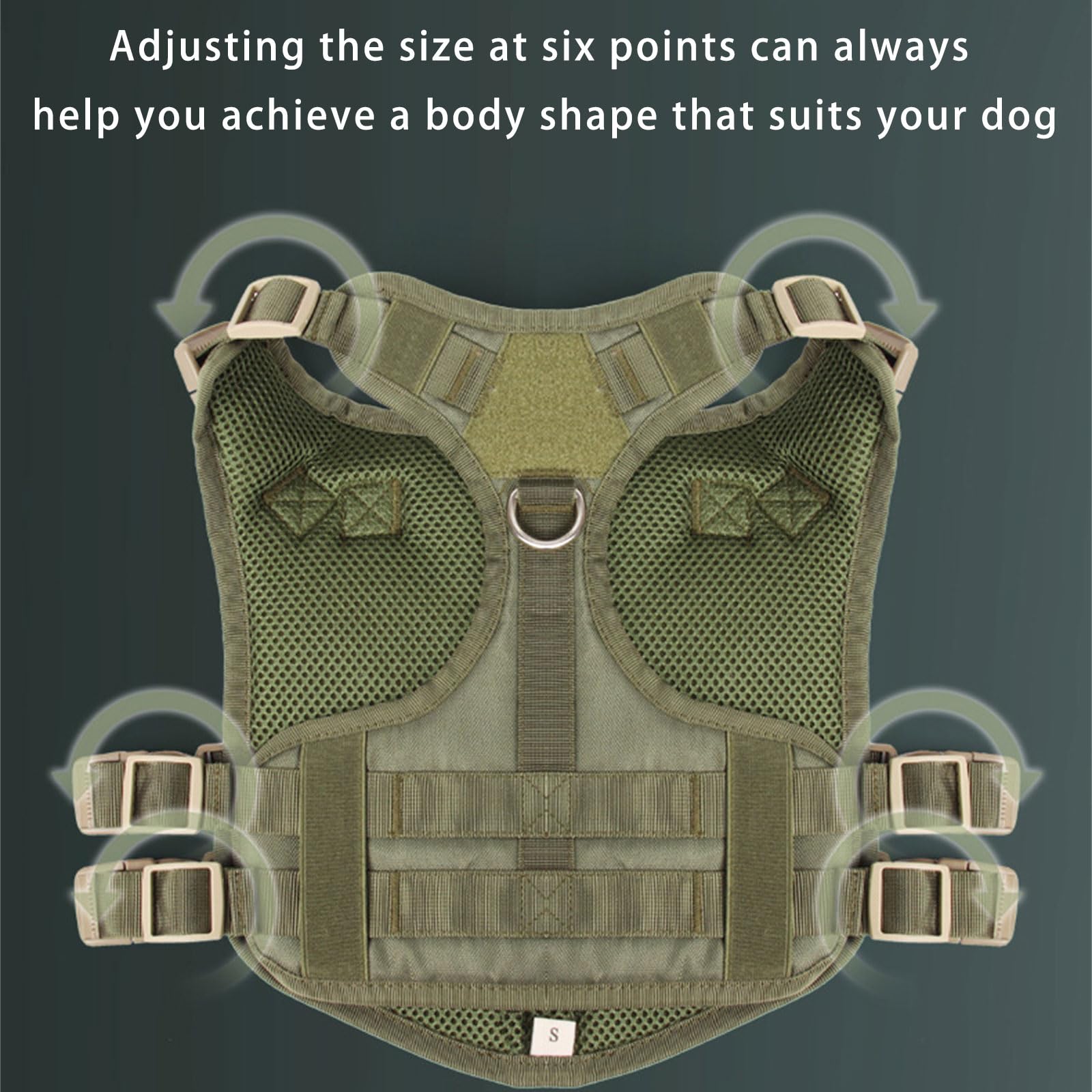 Robusta pettorina per cani in tessuto Oxford di grandi dimensioni con strisce riflettenti per migliorare la visibilità notturna e una facile regolazione gilet riflettente per cani