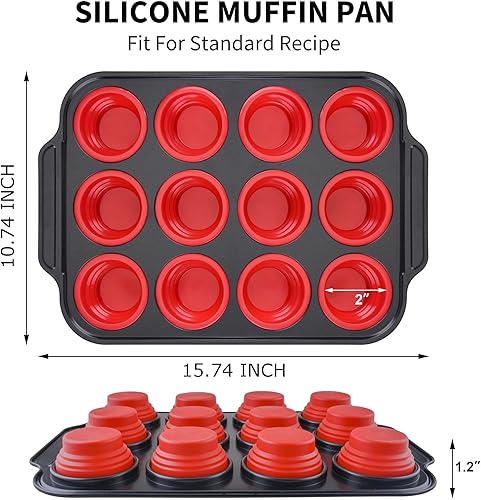 Miniatura 5 de Juego de espátulas para hornear, espátula resistente al calor de 600 F para cocinar, mezclar, espátula de San Valentín con núcleo de acero