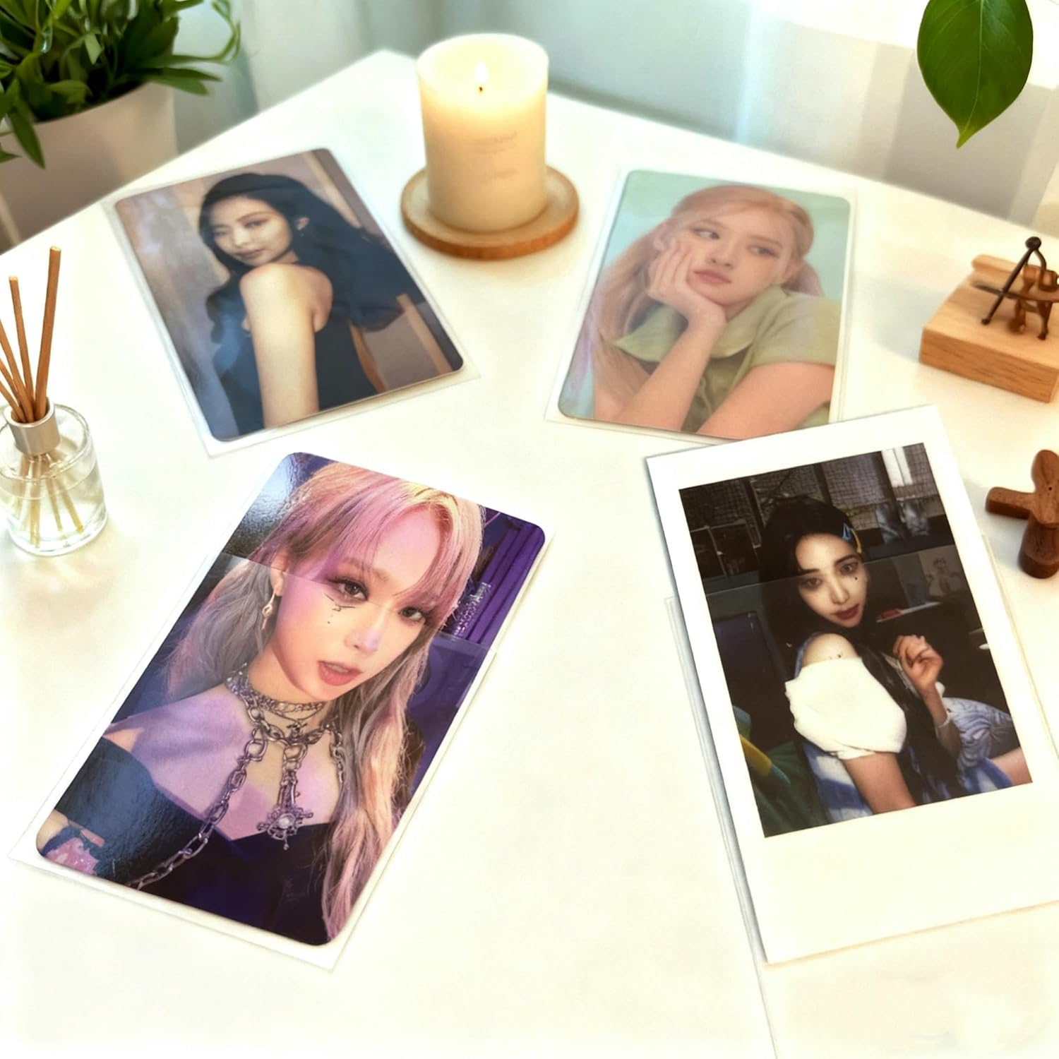 300 Pcs Kpop Photocard Sleeves Card Sleeves PVC and Acid Free for Trading Cards Standard Kpop Photocards (58x89mm)