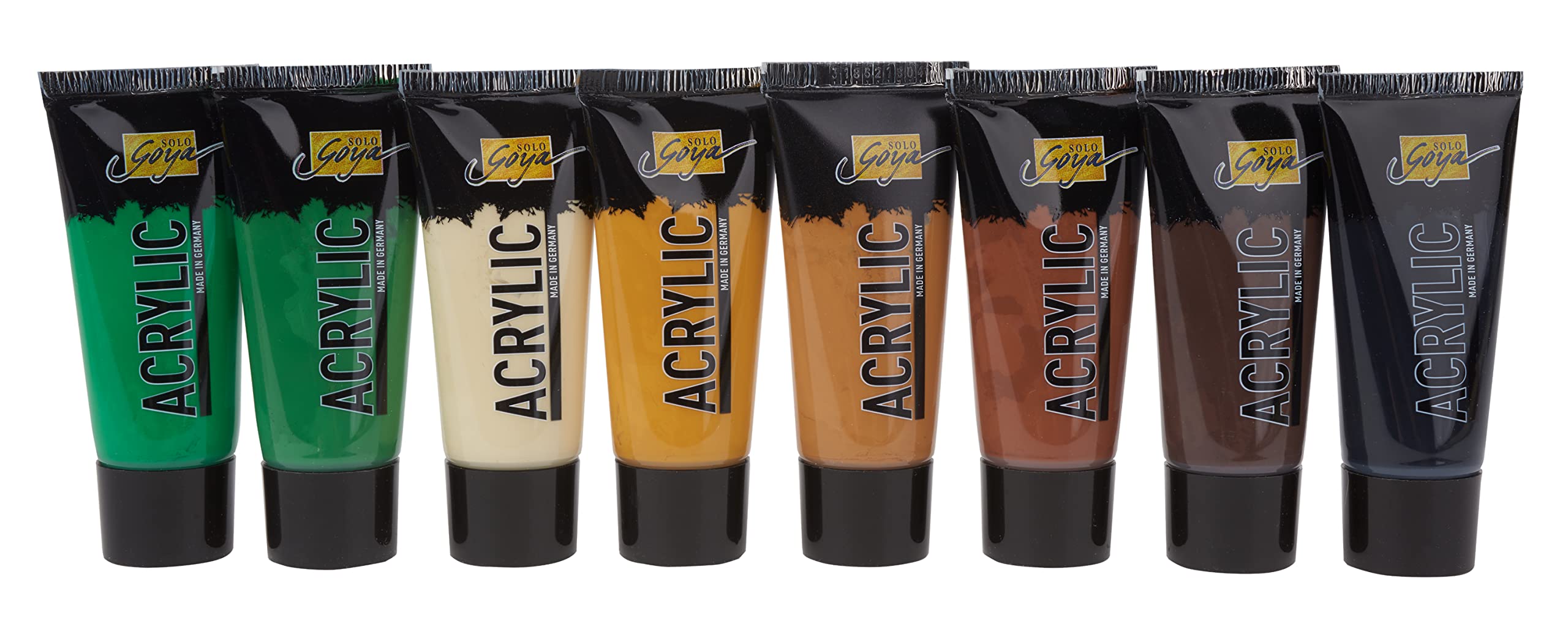 KREUL 84173 - Solo Goya Acrylic - Zestaw 32 tubek 20 ml farby akrylowej, kremowa, uniwersalna, kryjąca i wodoodporna farba, szybkoschnąca o matowym wyglądzie
