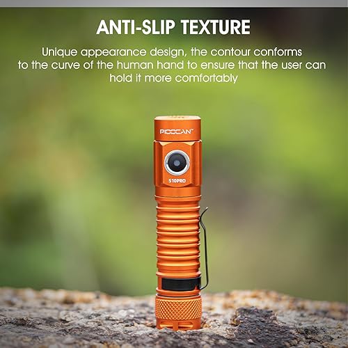 Miniatura 8 de Linterna LED S10Pro recargable, linterna brillante de 2500 lúmenes, base magnética táctica EDC, luces de flash impermeables de tamaño mini para