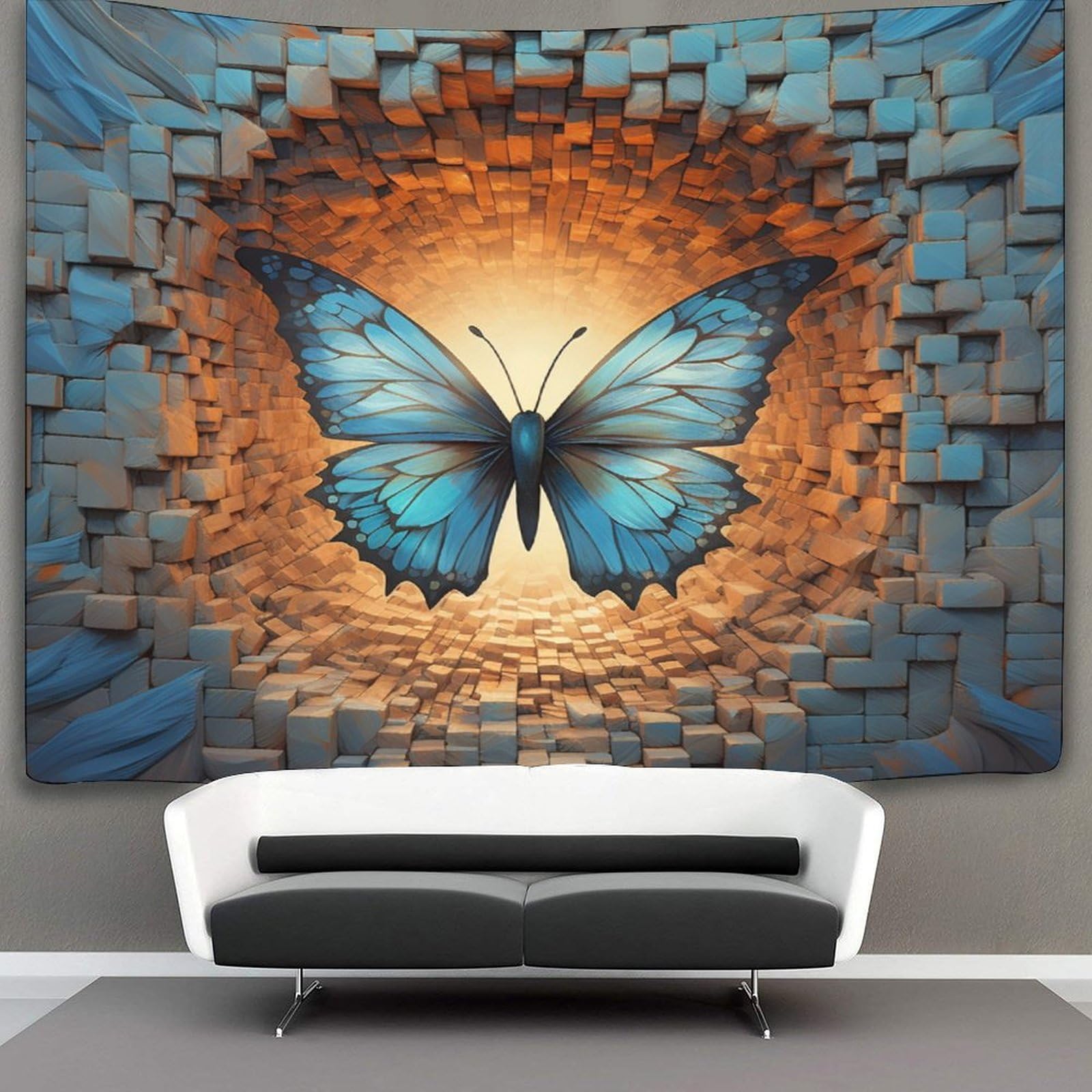 kaiyun Butterfly Decor Tapestry, Wall Art Tapestries Wall Hangings for Living Room Bedroom Dorm 130cmx150cm