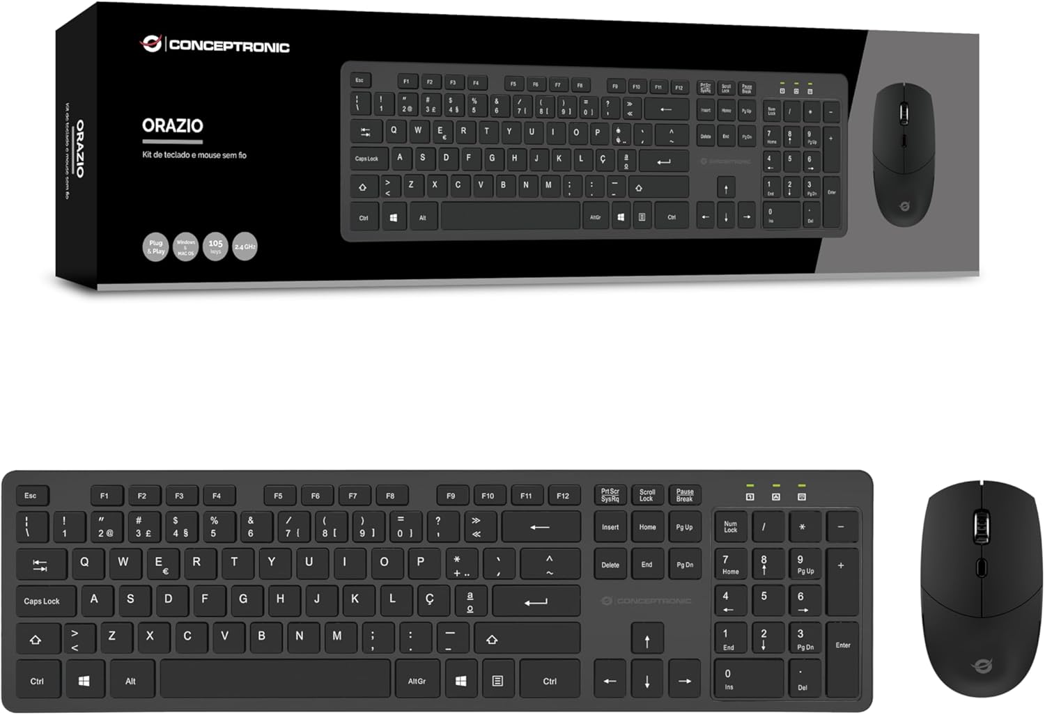 Wireless Keyboard+Mouse, Portuguese Format