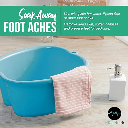 Miniatura 6 de Lavabo de baño para remojar los pies, tamaño grande para remojar los pies, bañera de pedicura y masajeador para tratamiento de spa en casa, callo,