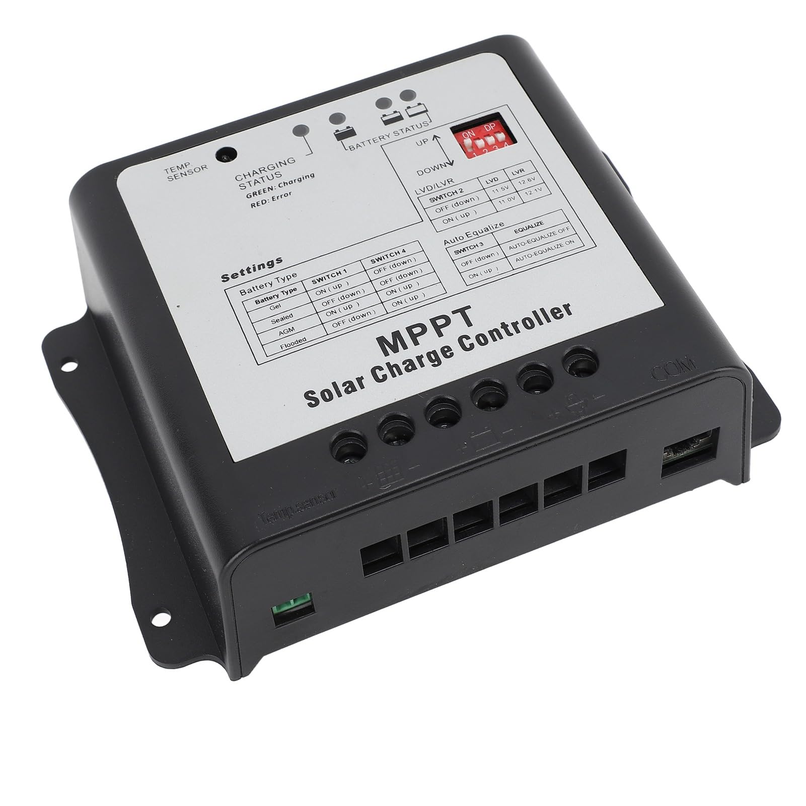 Omabeta Contrôleur de Charge Solaire MPPT 75 V 15 A, Régulateur de Batterie