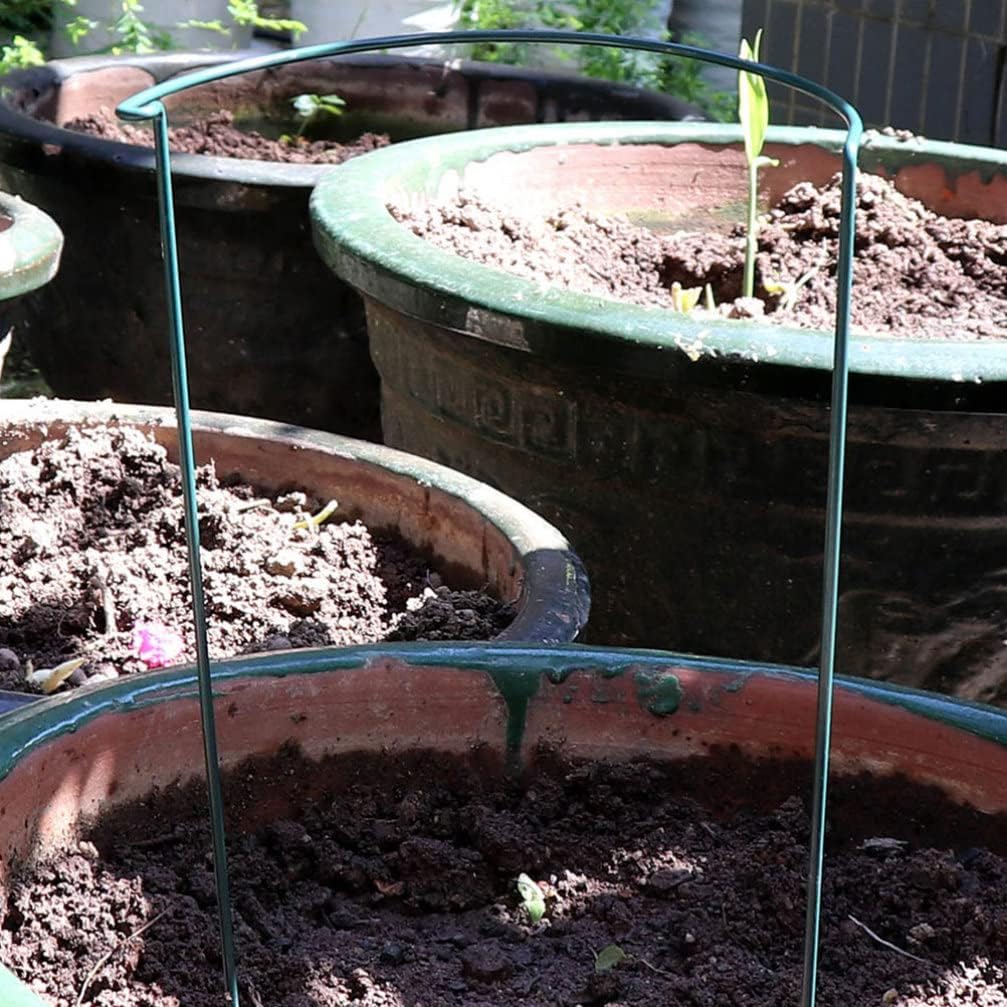 8pcs Plant Support Frame Climbing Plants Cucumber cage Vine Climbing Stand Support Ring cage Supports Cucumbers Peony DIY Support Iron Potted Orchid