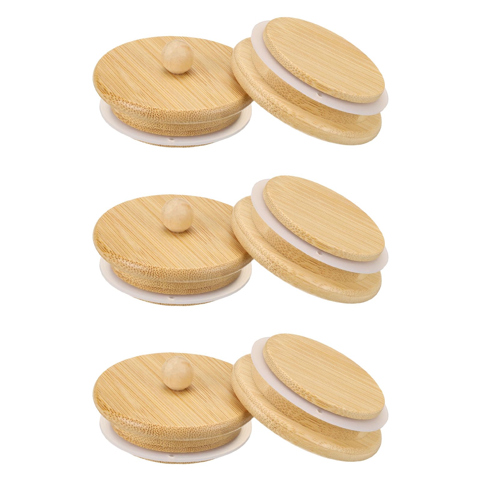Couvercle en bambou pour bocal Mason de 67 mm idéal pour organiser vos épices