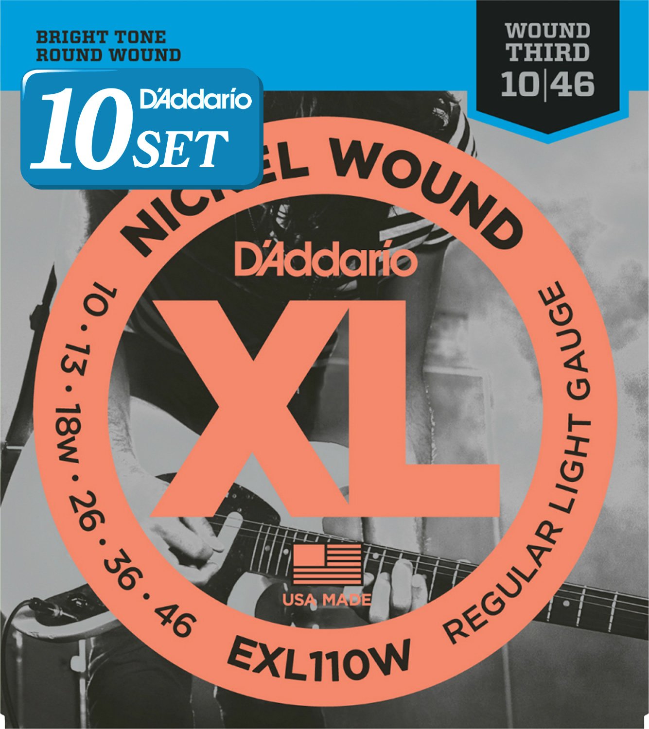 Amazon.co.jp: D'Addario ダダリオ エレキギター弦 XL Nickel .010