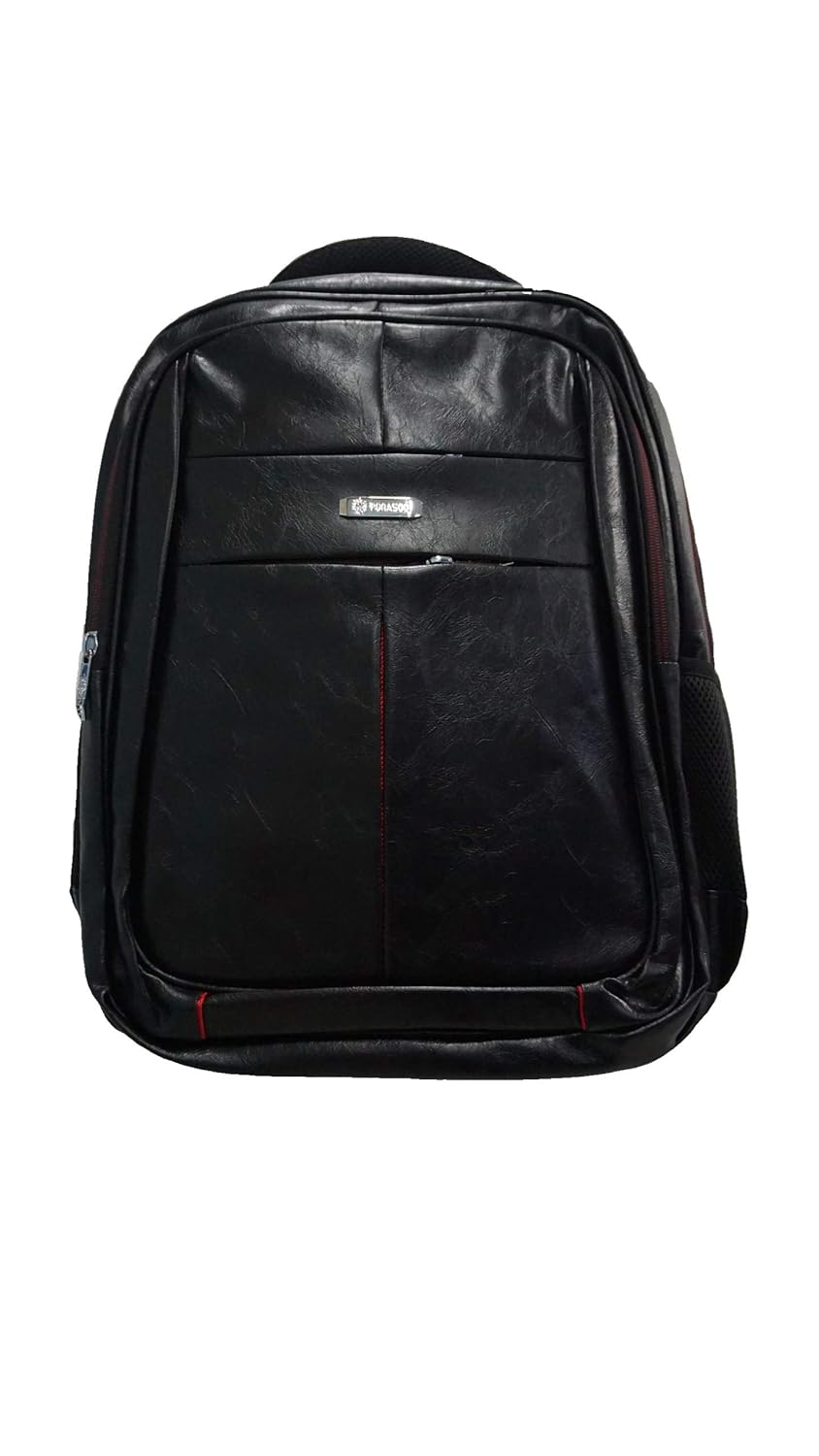 Buy Ponasoo 35 LTR Black Leather Backpack at Amazon.in