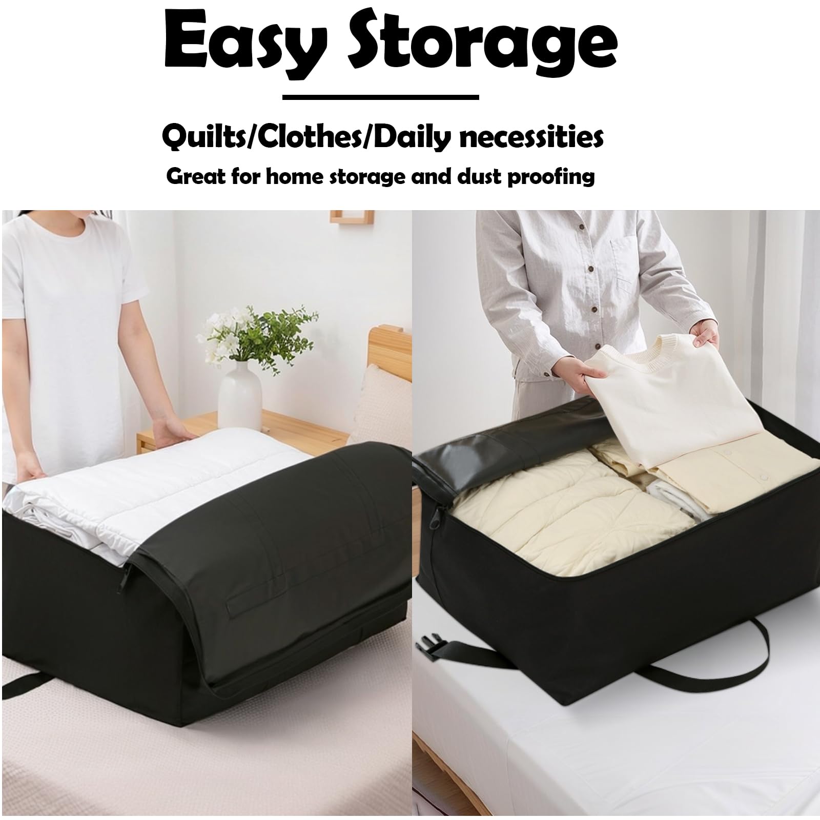 Borsa da Viaggio Pieghevole Extra Grande, Grande Capacità Borsa da Viaggio Duffel, Leggera e Impermeabile Sopra i Bagagli, per Compagnia Aerea, Viaggi, Campeggio, Traslochi, 70 * 35 * 48cm, Nero