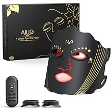 Red Light Therapy for Face, LED Face Mask Light Therapy, Rechargeable Red Light Therapy Mask for Face with Comfortable Light-Blocking Eye Protection &amp; Timing Function At Home, Black