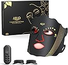 Red Light Therapy for Face, LED Face Mask Light Therapy, Rechargeable Red Light Therapy Mask for Face with Comfortable Light-Blocking Eye Protection & Timing Function At Home, Black