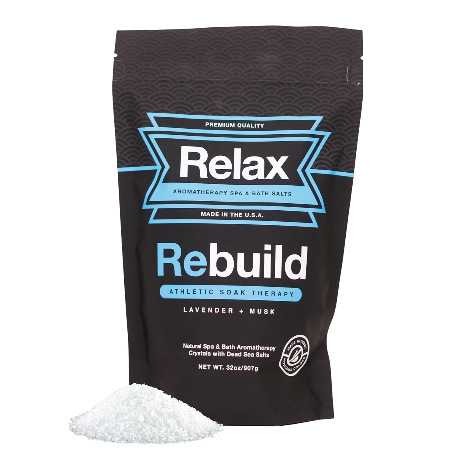 Relax Spa & Bath, Epsom & Dead Sea Salts, Aromatherapy Bath Salts for Hot Tub, Bath, or Spa, Infused with Magnesium, Rebuild Athletic Soak Therapy Relax Spa & Bath, Epsom & Dead Sea Salts, Aromatherapy Bath Salts for Hot Tub, Bath, or Spa, Infused with Magnesium, Rebuild Athletic Soak Therapy