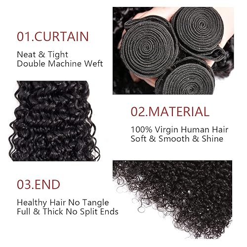 Miniatura 6 de Paquetes de cabello humano brasileño ondulado de 24, 26, 28 pulgadas, paquetes de ondas de agua, 8A, virgen sin procesar para mujeres negras,