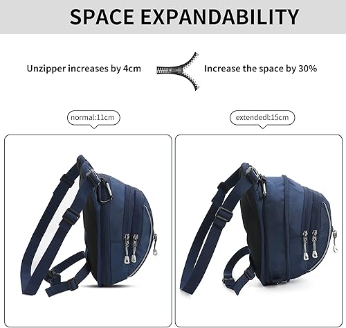 Miniatura 6 de Peicees Riñoneras para hombres y mujeres, bolsas de muslo al aire libre, mochila cruzada para montar en motocicleta