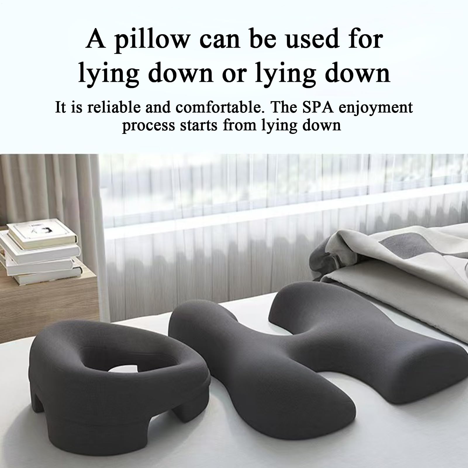 Almohada Facial Reposacabezas de Masaje Abajo | Cojín Ajustable para Pecho Soporte Cabeza Hogar Spa Dormitorio Estómago Descanso