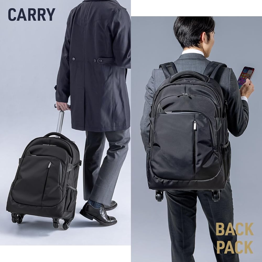 【美品】エース　キャリーケース　リュック　ビジネス　3way　4輪 キャリーリュック キャリーバッグ 4輪 容量35L 2WAY ビジネス