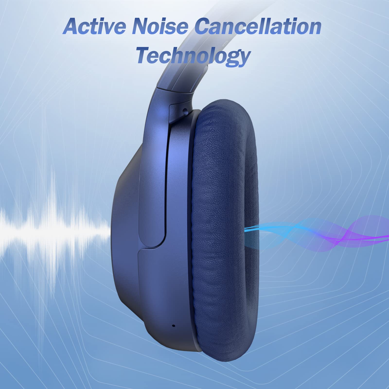 Ankbit E500 Noise Cancelling Headphones - Wireless Bluetooth