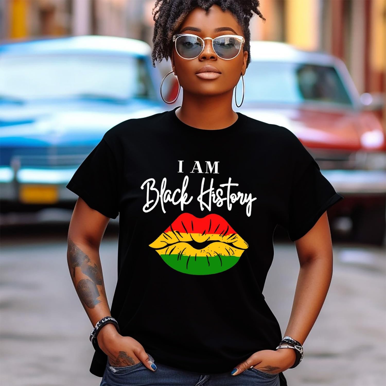 MAIHUN Black History Month Shirt Afro American African Freedom T-Shirt I'm Black Culture Short Sleeve - Image 3