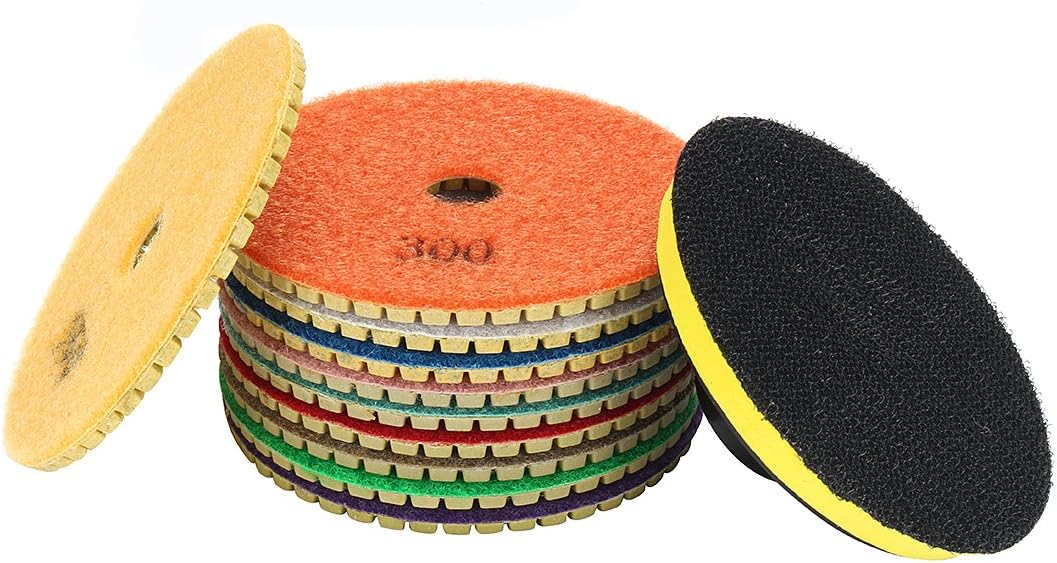 uxcell 4inch Diamond Wet Polishing Sanding Grinding Pads