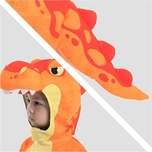 Miniatura 4 de Spooktacular Creations Disfraz de T-Rex, overol de dinosaurio para niños pequeños y niños, fiesta de disfraces de Halloween