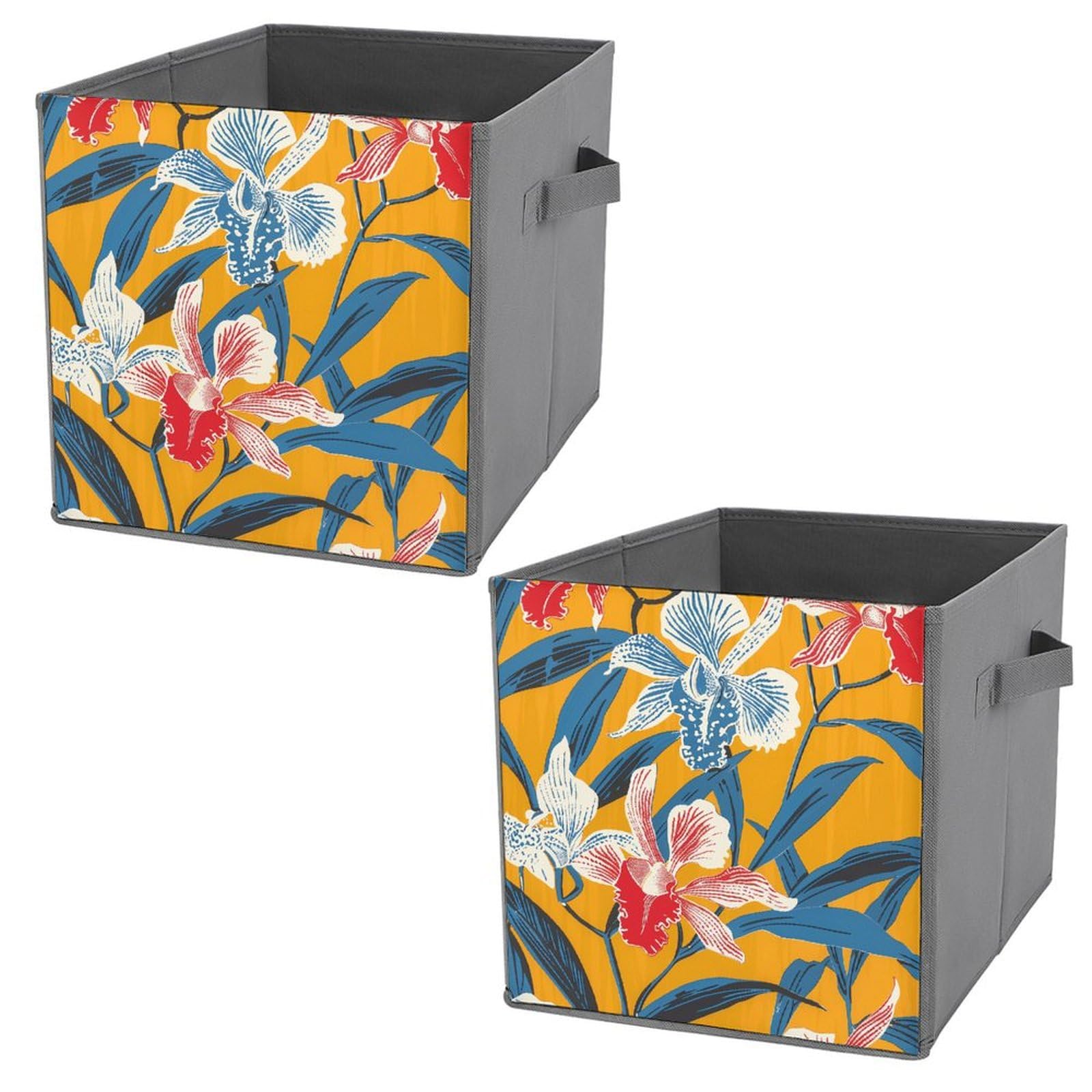 Bacs de rangement pliables en tissu haut de gamme et poignées en cuir véritable